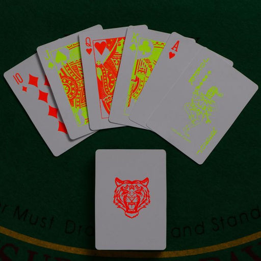 Карты игральные пластиковые флуоресцентные, колода 55 шт., 6.5×9×2 см