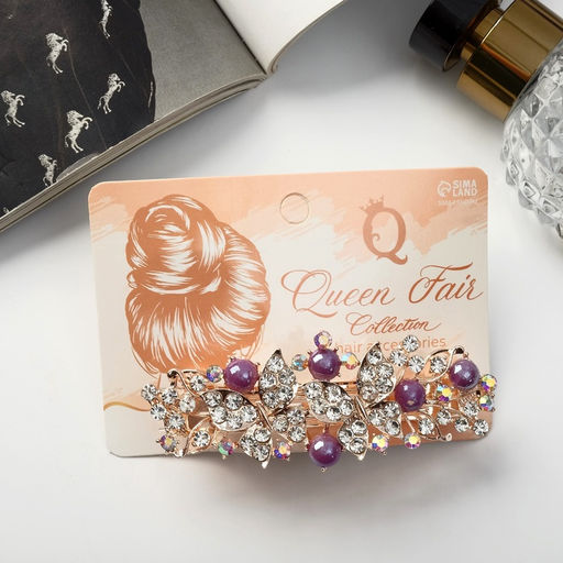 Заколка - автомат для волос «Моника», бабочки, 9 см