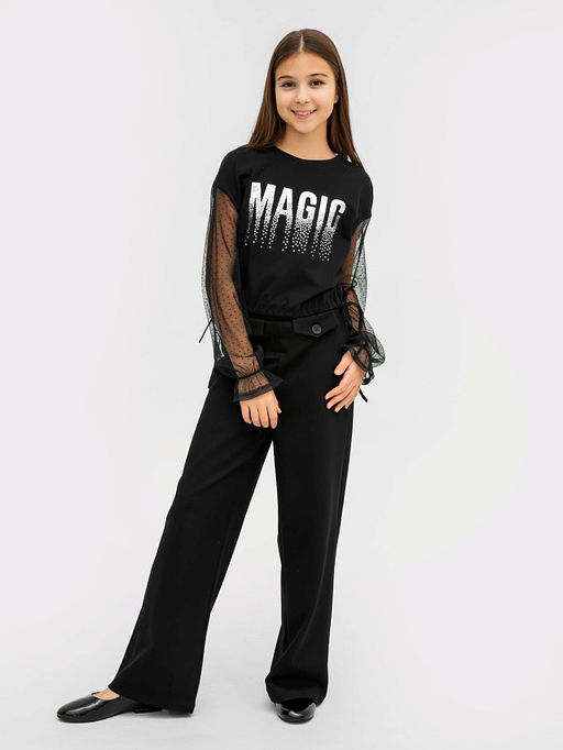 Блуза для девочек в черном цвете - Mark formelle фото 3