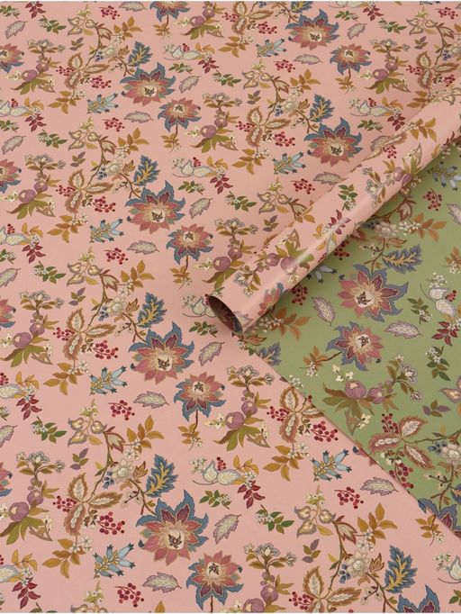 Цена за 10 шт. Бумага упаковочная глянцевая двухсторонняя Цветы, 70 ? 100 см