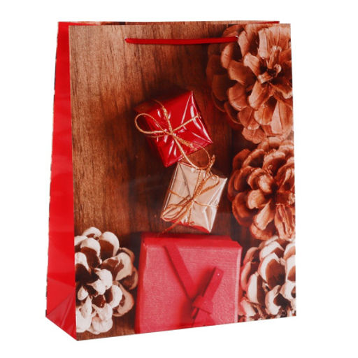 Цена за 12 шт. Пакет подарочный 26x32x9см / 449S /уп 12/960/Новый год - Галеонтрейд фото 3