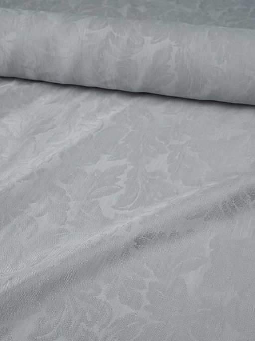 Лен с вискозой жаккард Севилья цв.серый металлик, ш.1.6м, лен-48%, вискоза-52%, 160гр/м.кв - Купава фото 7