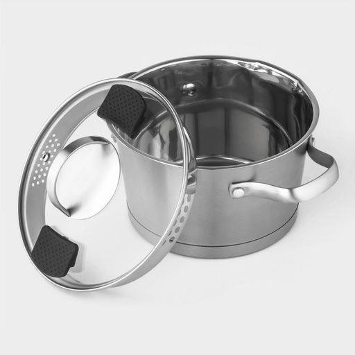 Кастрюля Magistro HiTech Steel, 4 л, d=22 см, h=13 см, слив для воды, капсульное дно, индукция, нержавеющая сталь  фото 5