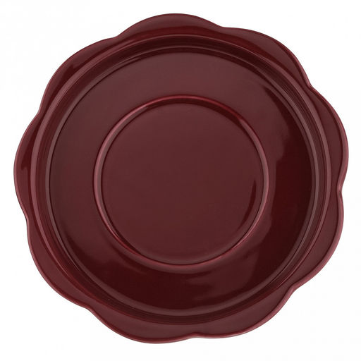 "Вдохновленные цветами" Чашка фарфоровая 250мл, д9,9см h5,5см, с блюдцем д16см h2см, общая h6,5см, глянцевая глазурь, с деколью "Красная роза", волнистый край, отводка, в коробке (Китай)