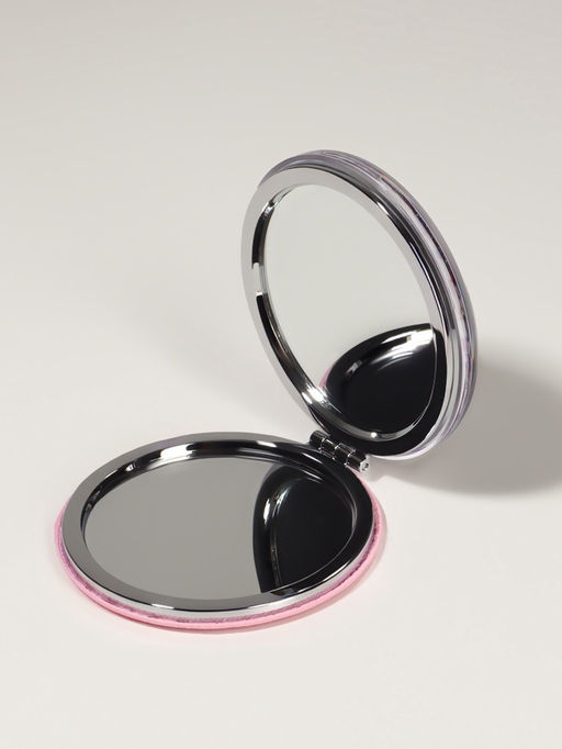 Цена за 2 шт. Зеркало складное Цветы, d=7.2 см, с увеличением х2, сиреневое - Qf фото 3