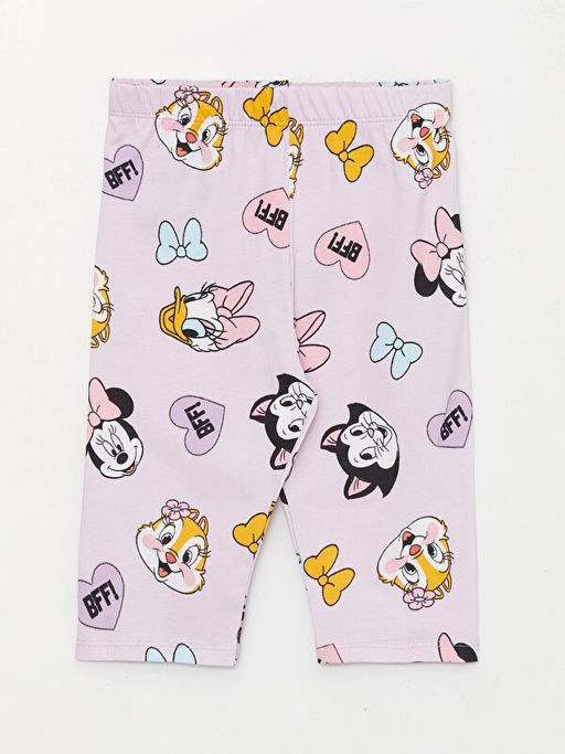 Bisiklet Yaka K?sa Kollu Minnie Mouse Bask?l? K?z Bebek Pijama Tak?m? - Waikiki фото 3