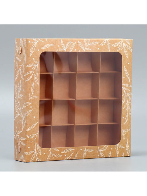 Цена за 5 шт. Коробка под 16 конфет Только для тебя, 18.9 х 18.9 х 3.8 см - Дарите счастье фото 3