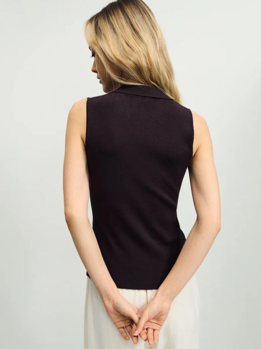 Вязаный топ из вискозы без рукавов ZR2604013301-27 / Zarina  фото 5