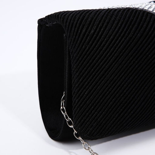 Сумка-клатч на магните, длинная цепь, цвет чёрный - Simaland фото 4