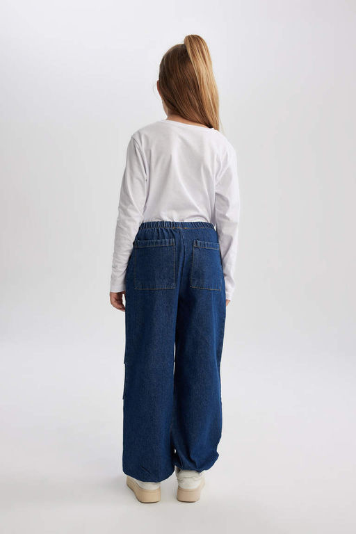 Брюки для бега с парашютом для девочек - Defacto фото 9