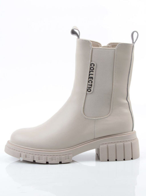 04-PAM370-2Z LT. BEIGE Ботинки зимние женские (натуральная кожа, 100% шерсть)