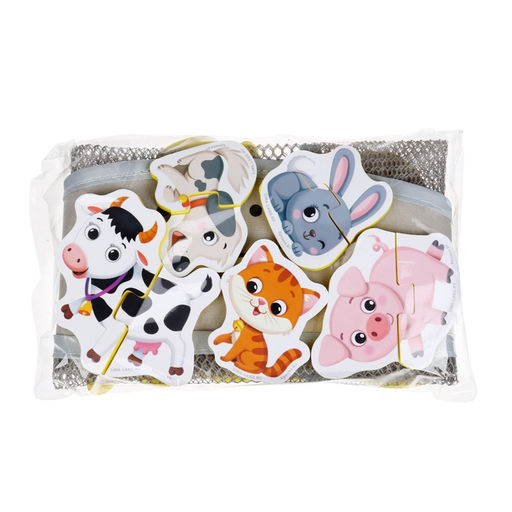 Пазлы мягкие, игрушка для ванной в сетке Крошка Я