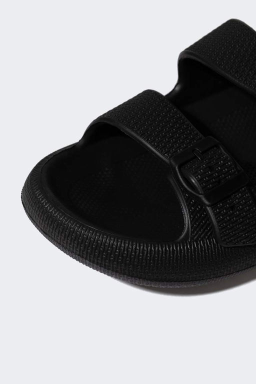 Мужские тапочки Eva с двойной полоской на высокой подошве - Defacto фото 5