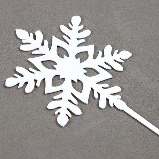 Набор для украшения торта Снежинки, 4 шт., цвет белый - Страна карнавалия фото 2