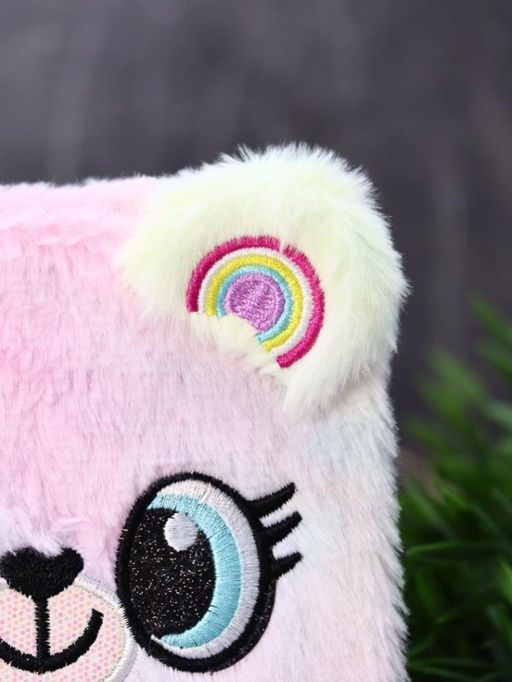 Блокнот плюшевый Happy mouse, rainbow, 21 х 15 см, плотность 80 гр.