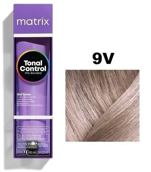 9V Очень светлый блондин Перламутровый Кислотный тонер Tonal Control Pre-Bonded, 90 мл MATRIX