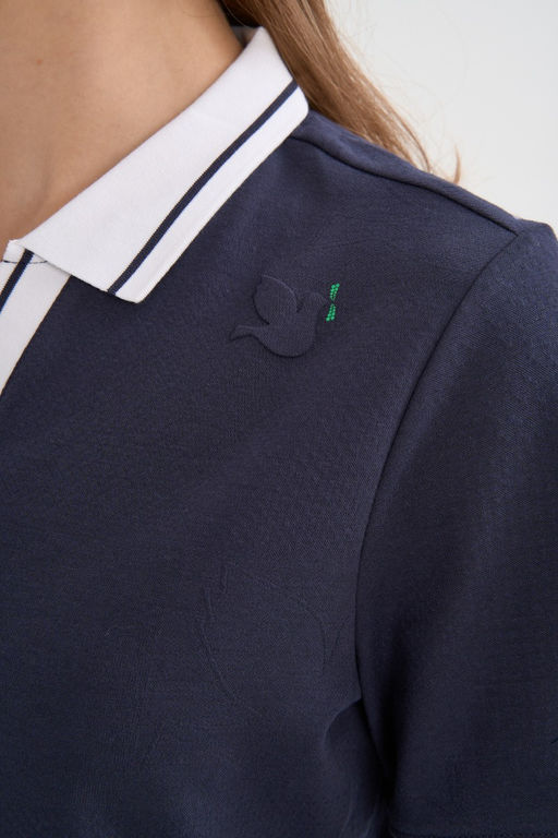 Поло Синий ANTA ICONIC SS Polo  фото 7