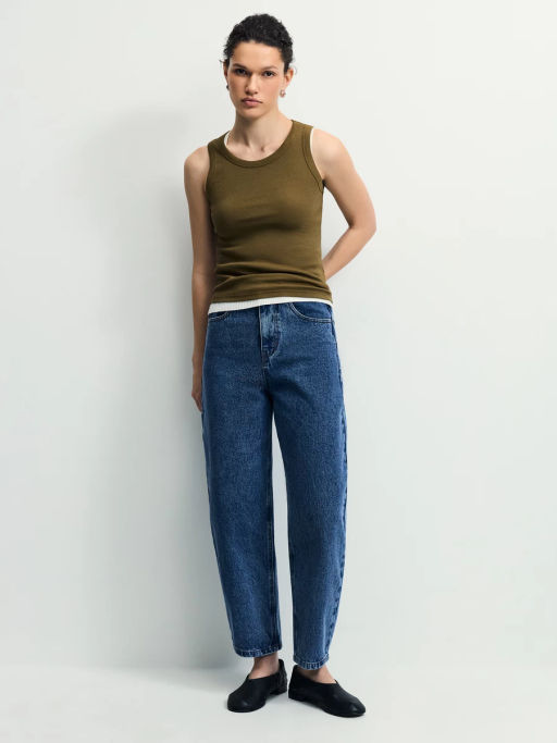 Джинсы barrel с высокой посадкой / Zarina  фото 5