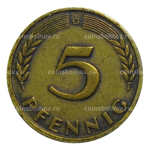 5 пфеннигов 1949 года G Германия