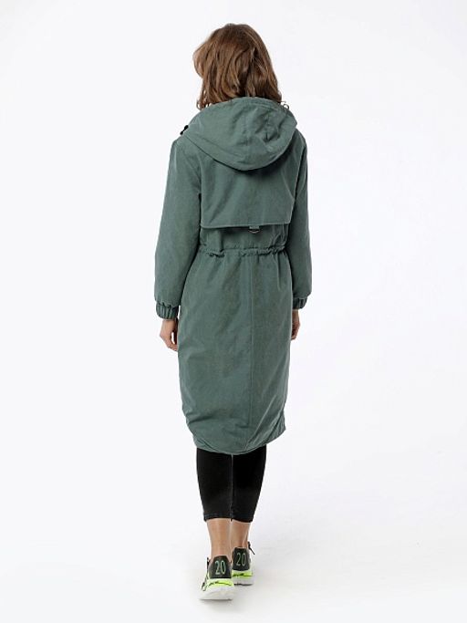 22107 Плащ утепл. зелёный ВИДЕООБЗОР - Dizzyway фото 2