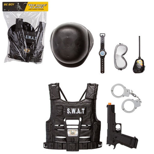 Игровой набор "Полицейский" шлем, бронежилети, оружие, аксесс. (IT110921) в пакете 54*36см