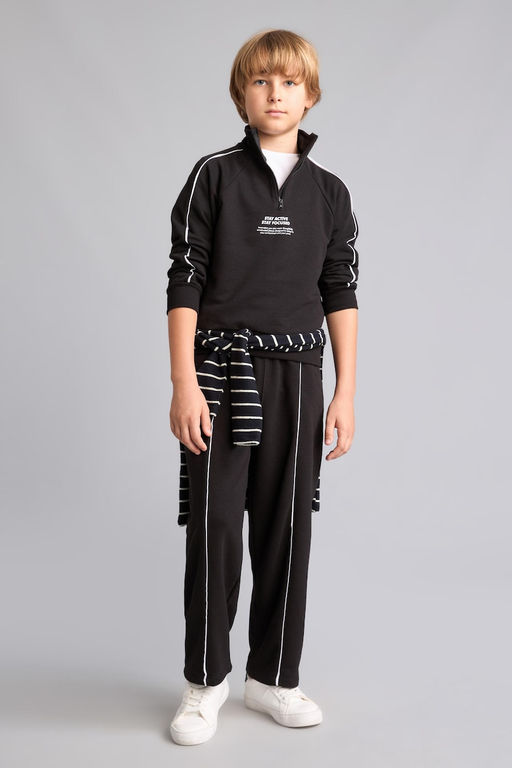 Oversize Pamuklu Bask_l_ Sweatshirt Erkek _ocuk - Defacto фото 4