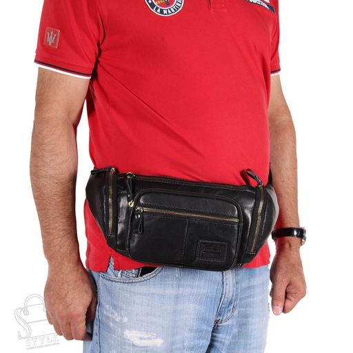 Сумка мужская кожаная 1395-1TR black Tough Ryder в Новосибирске