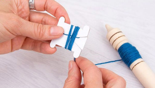 Gamma LBK-40 Бобины для мулине картон 4.1 см 40 шт в блистере белый