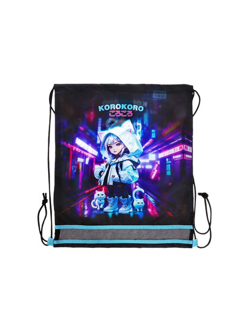 Мешок для обуви deVENTE на шнурке, с сеткой, принтом, размер 47×1×40 см