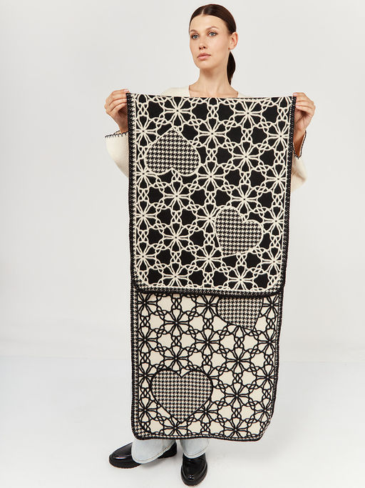 в составе ШЕРСТЬ и КАШЕМИР Большой, мягкий, теплый двусторонний палантин - Tantino фото 2