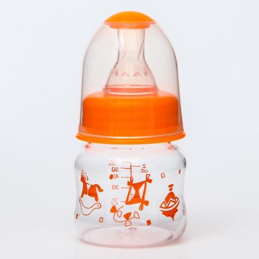 Бутылочка для кормления Карапуз, классическое горло, 60 мл., от 0 мес., цвета МИКС - Крошка я фото 2