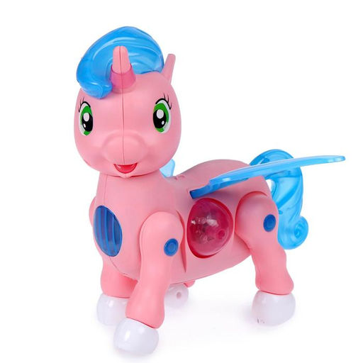 Пони «Единорожка», ходит, свет, звук, работает от батареек, МИКС