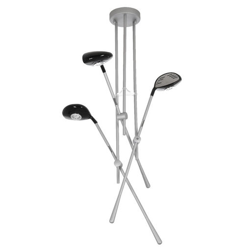 Люстра «3 клюшки» 65×75 см, 3×10 Вт, алюминий, пластик, свечение тёплое белое