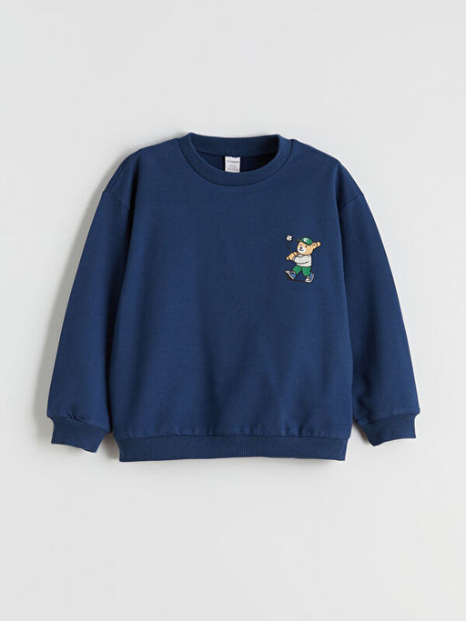 Bisiklet Yaka Erkek ?ocuk Sweatshirt