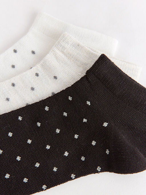 Puantiyeli Kad?n Patik ?orap 3l?