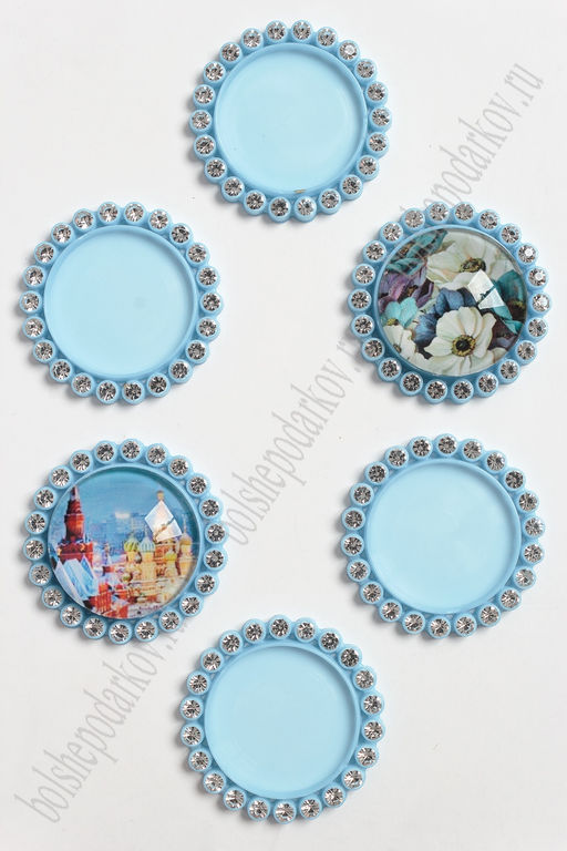 Крышечка-серединка со стразами (10 шт) SF-008, голубой №184