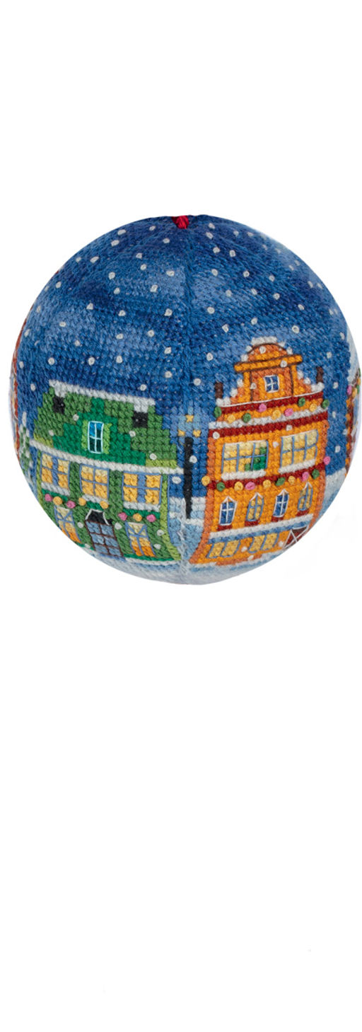 Набор для вышивания PANNA IG-7422 Новогодняя игрушка. Накануне праздника 6 х 6 см