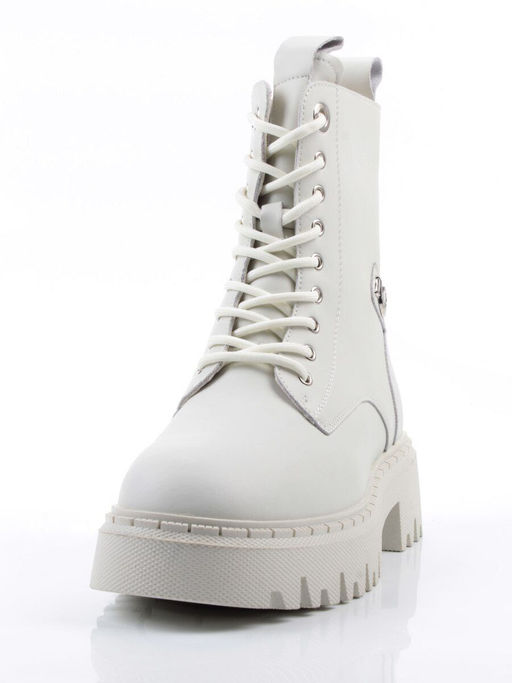 04-PAX85-2Z MILK Ботинки зимние женские (натуральная кожа, 100% шерсть)