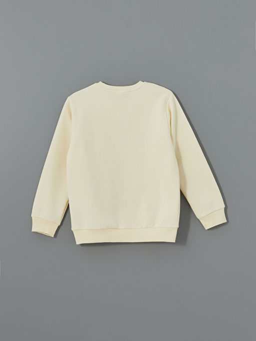 Bisiklet Yaka Bask?l? K?z ?ocuk Sweatshirt - Waikiki фото 3