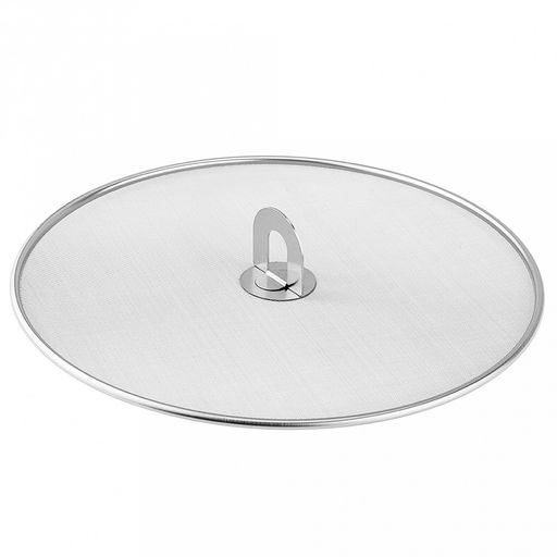 "Люкс" Крышка-сито "Брызгоулавливатель" д33см, нержавеющая сталь, складная ручка из нержавейки, в п/эт пакете (Китай)