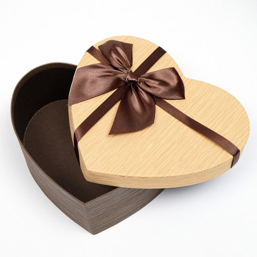 Набор подарочных коробок 3 в 1 «Сердце», с бантом, коричневый, 22×20×9 - 16×14×6 см