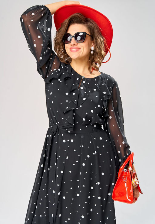 Платье EVA GRANT 7177 горох