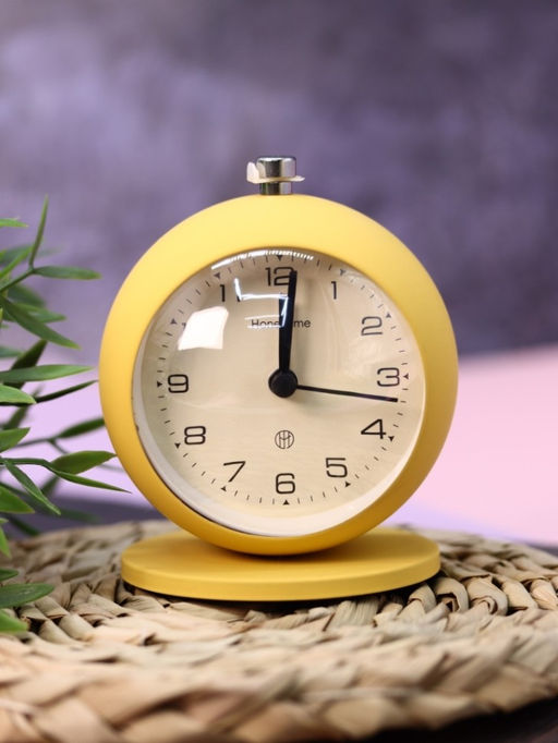 Часы-будильник Clock UFO, yellow (12х10,1 см)