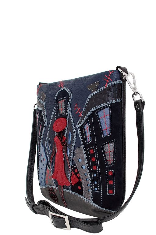 Сумка с аппликацией ДС-392-244 черный - Protege фото 3