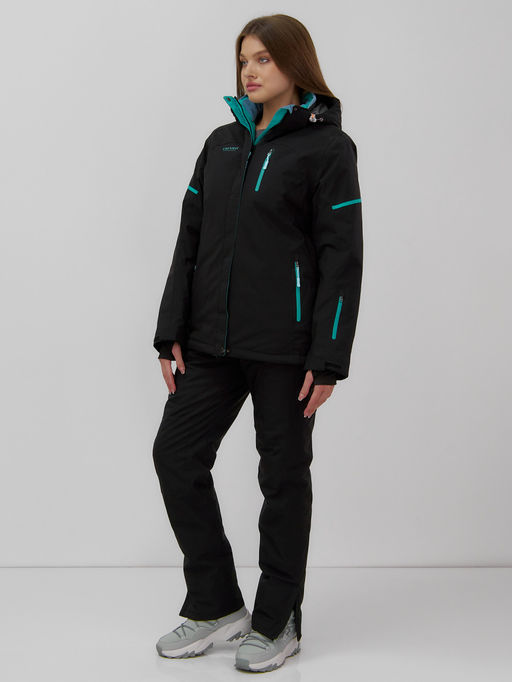 Горнолыжный костюм женский зимний черного цвета 001_1Ch - Mtforce фото 8