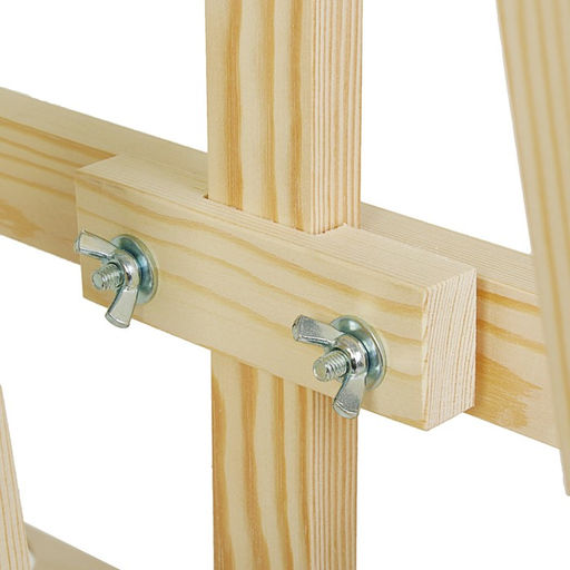 Мольберт тип «Лира» 170×63 см, (полка 60×12 см, с подстаканником), ТРАНСФОРМЕР, с бегунком, неокрашенное дерево, Calligrata №8