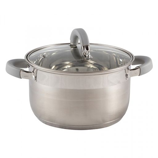 Кастрюля Felicita 2.9л, нерж.сталь, крышка стекло 18х11.5см арт.009387 /MALLONY/  фото 2