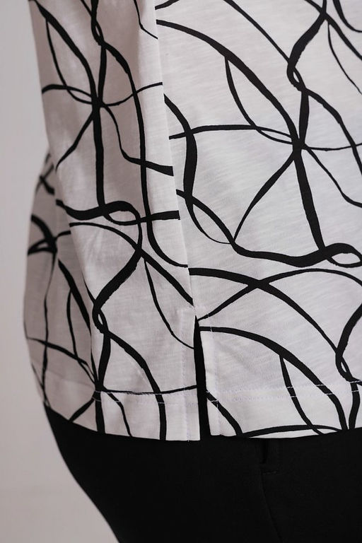 Футболка М325254бч Белый/черный - Елена фото 5