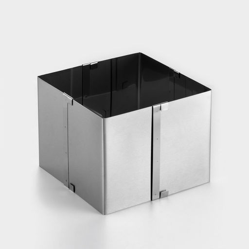 Форма для выпечки с регулировкой размера TAS-PROM «Квадратная», h=14 см, 10×10 - 18×18 см, нержавеющая сталь