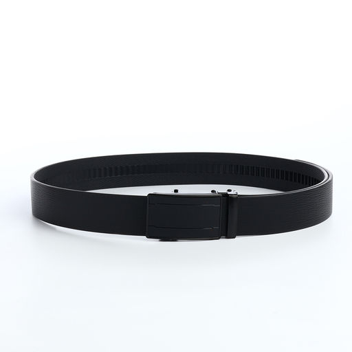 Ремень мужской, 120×3.5 см, регулируемая длина, металлическая пряжка автомат, чёрный